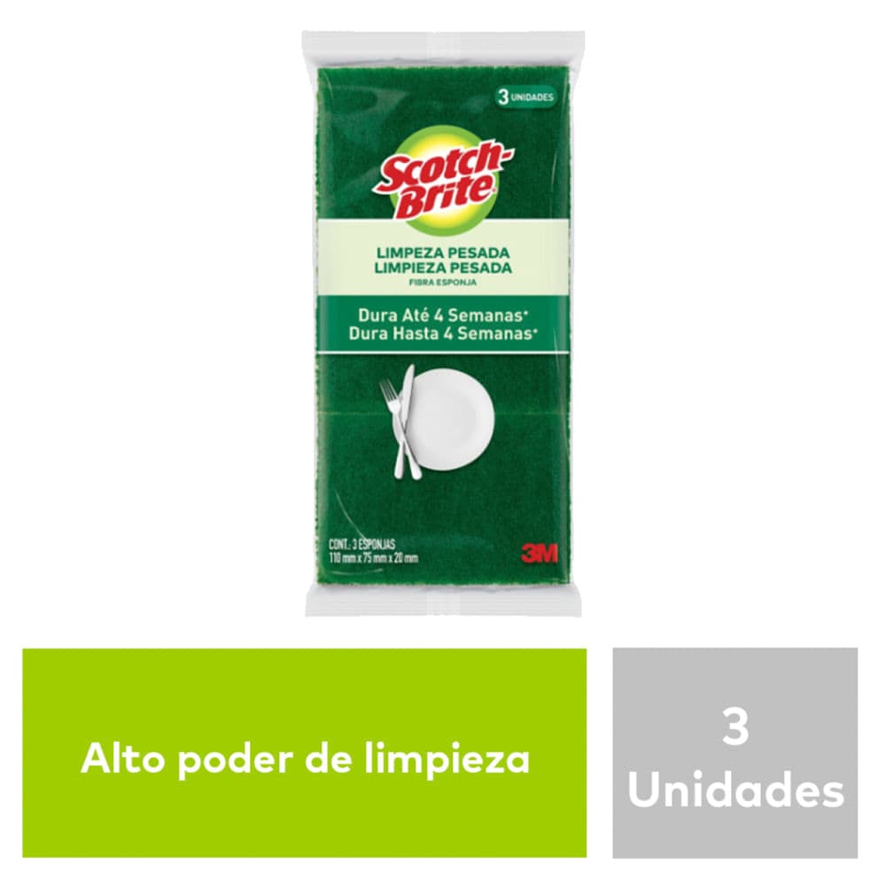 Esponja Verde 2en1 x8
